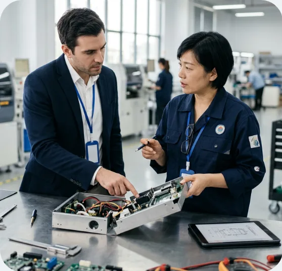 Toplink specialist with a factory team