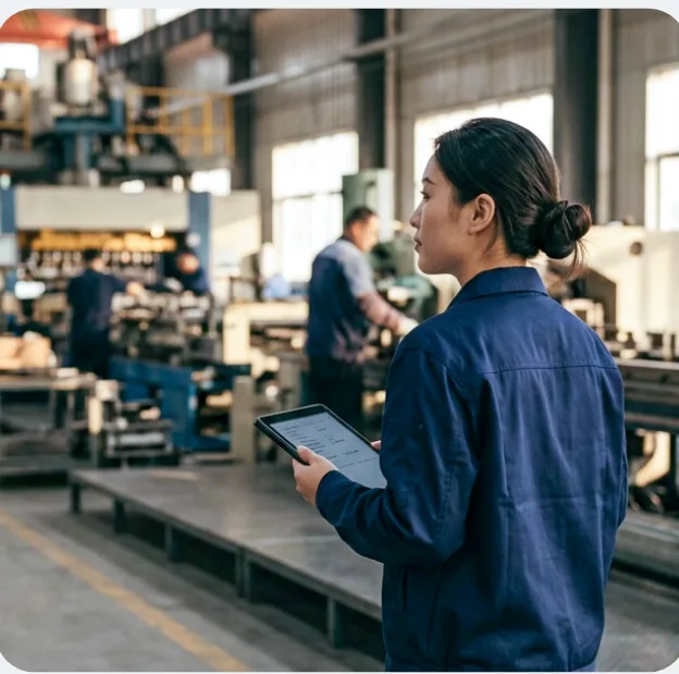 Toplink inspector on a production line